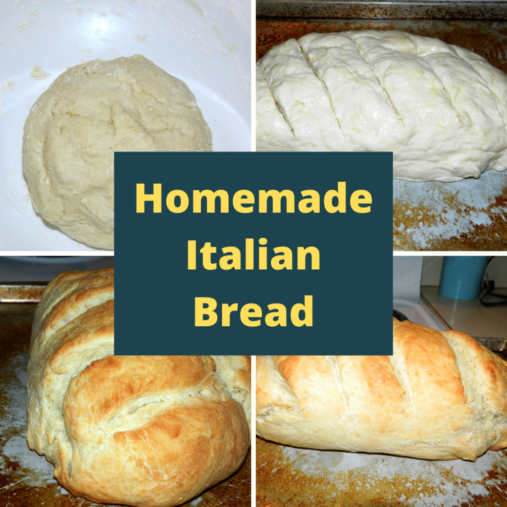 Phases of making italian bread