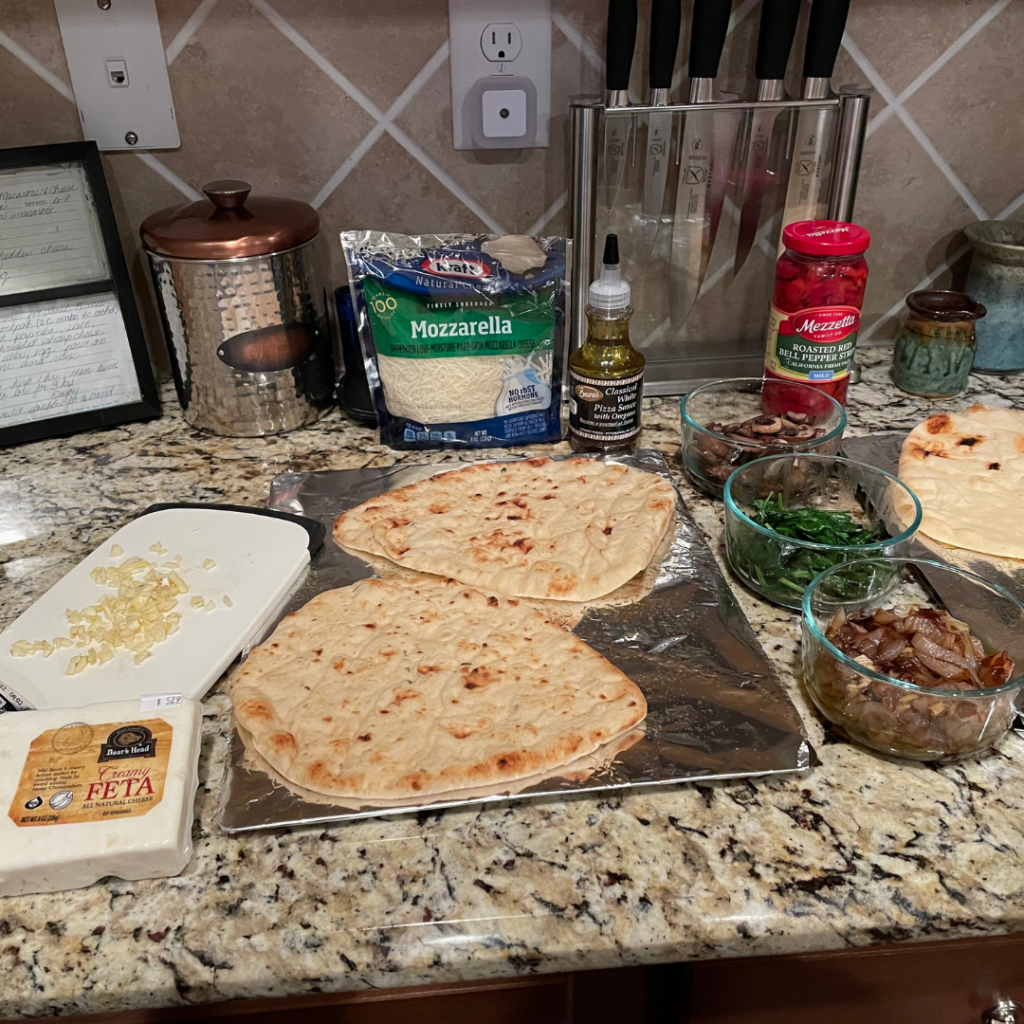 Flatbread pizza ingredients