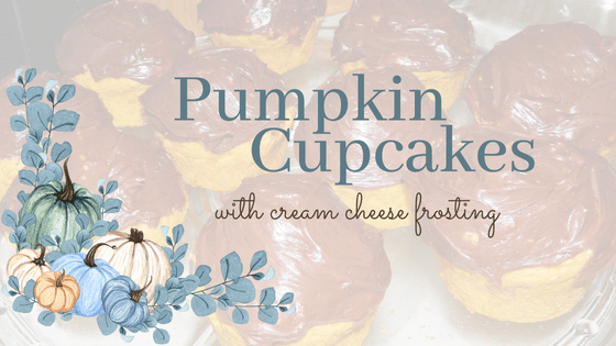 pumpkin cupcakes with cream cheese frosting