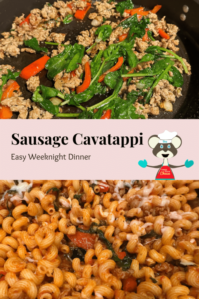 Sausage Cavatappi. Easy Weeknight Dinner.