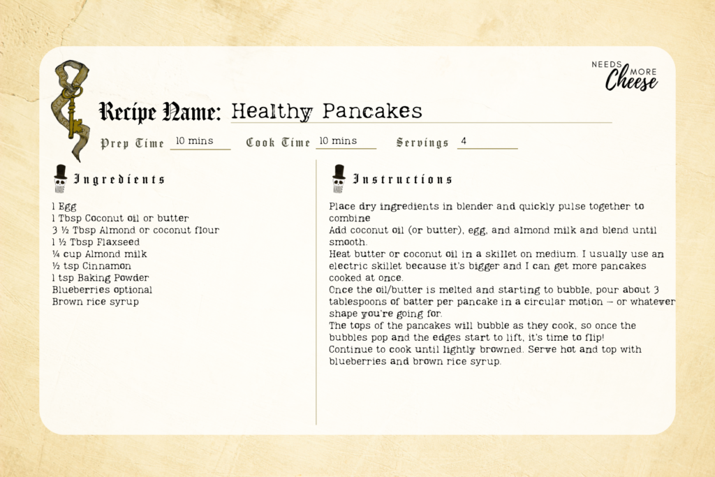 PCOS Friendly Healthy Pancakes